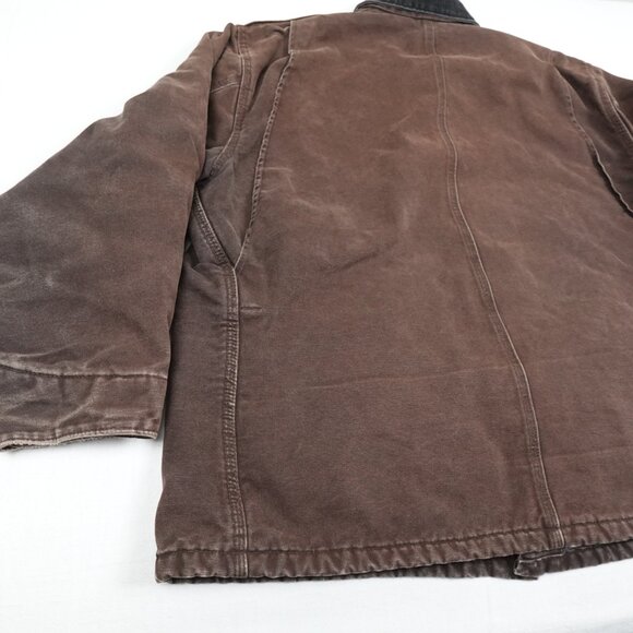 Y2K Carhartt Blanket Lined Cotton Duck Chore Jacket Men's 2XL Canvas CO2 DKB - Picture 10 of 11